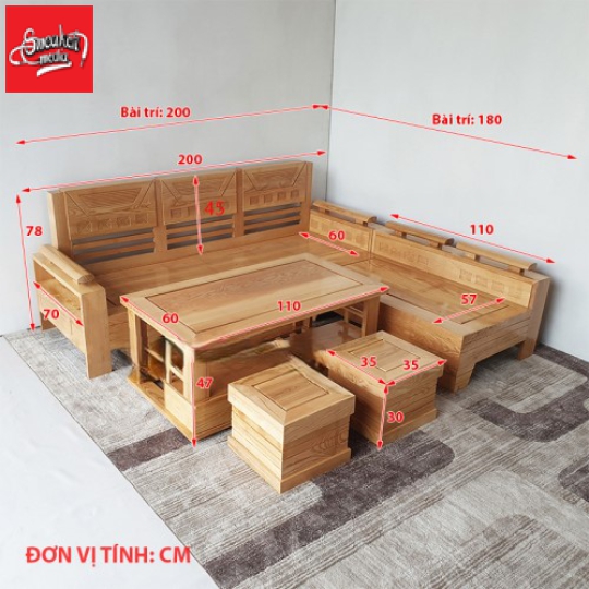 Bàn Ghế Salon Gỗ