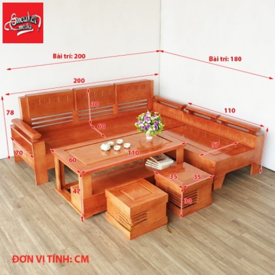 Bàn Ghế Salon Gỗ
